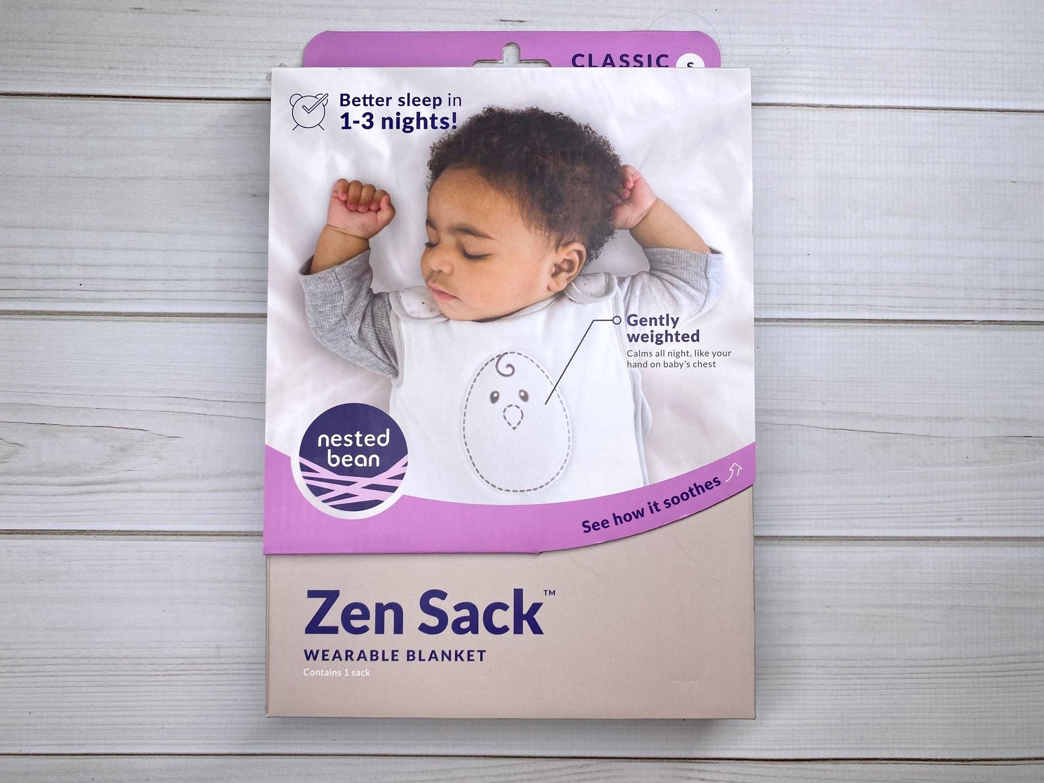 SALE Nested Bean Classic Zen Gently Weighted Sleep Sack Cedar Threads